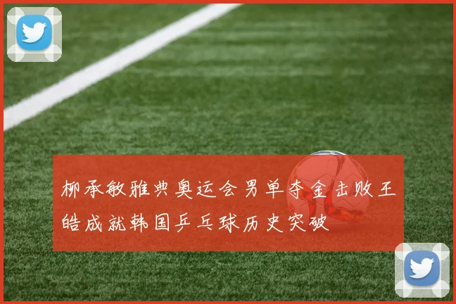 柳承敏雅典奥运会男单夺金击败王皓成就韩国乒乓球历史突破
